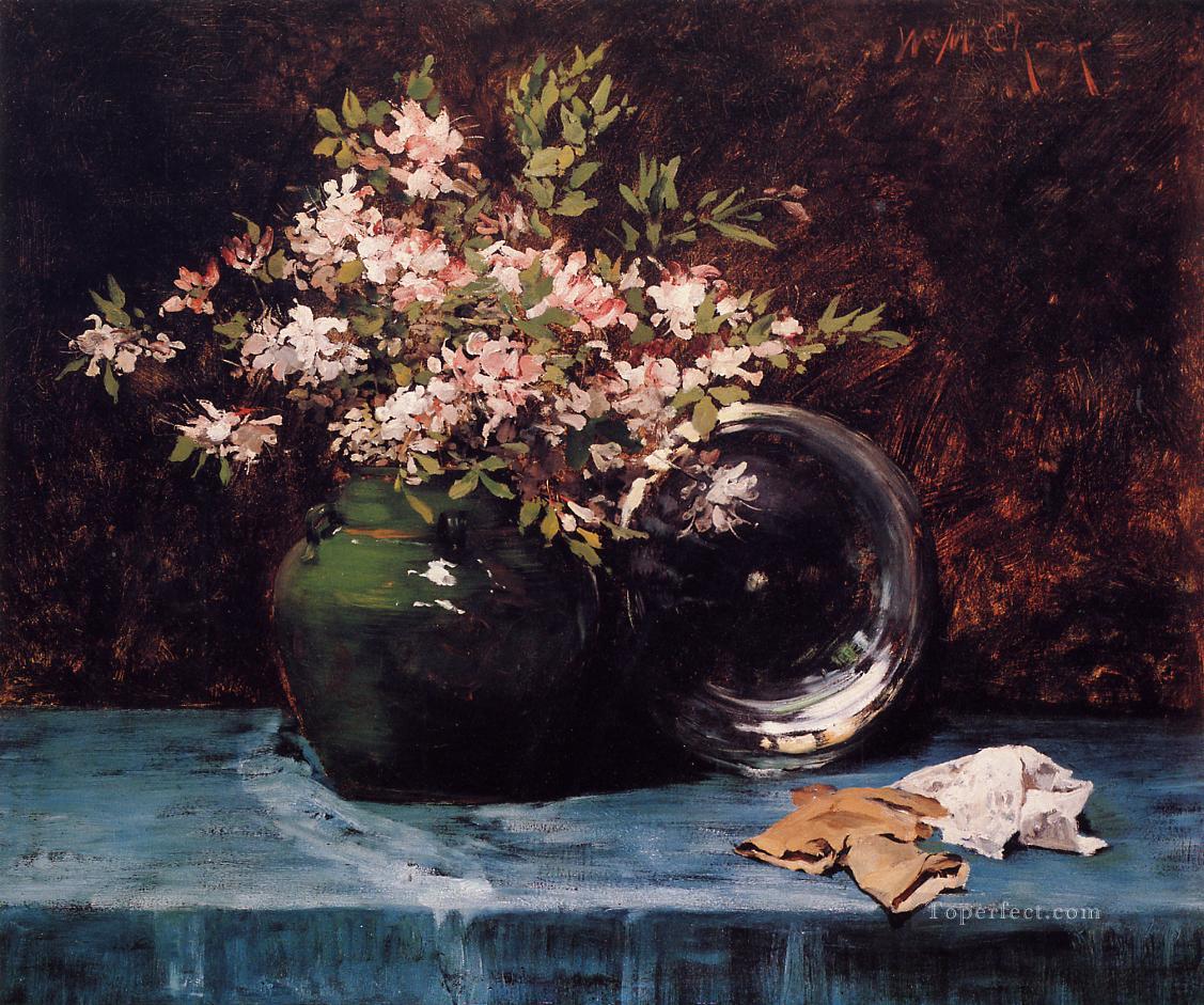 ツツジ印象派の花ウィリアム・メリット・チェイス油絵
